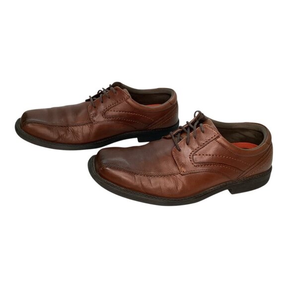 Rockport Style Leader 2 Bike Toe‎ Oxford Brown Leather Shoes Men's Size 10 M - Picture 2 of 7